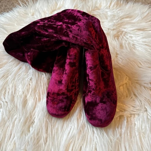 Carlos by Carlos Santana Velvet Wine Over the Knee Boots - Picture 12 of 12